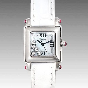 (CHOPARD)ショパール 時計 コピー ハッピースポーツスクエアミニ 腕時計 ブランド27/8892-3019
