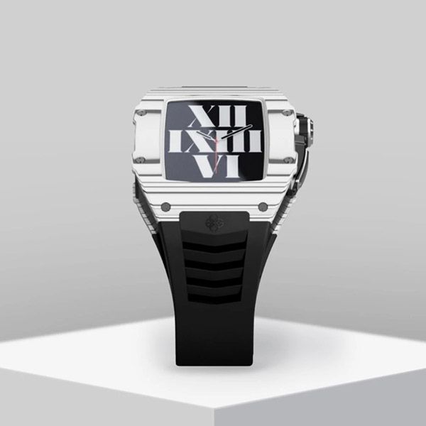 国内発送 ゴールデンコンセプト スーパーコピー Apple Watch 偽物 Case - RSC44 - ALBINO WHITE Black Titanium