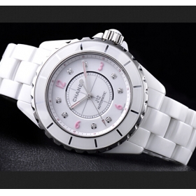 2016年 シャネル偽物 J12 ピンクライト通販腕時計 スーパーコピー