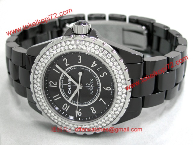 シャネル CHANEL時計 J12 38mm ブラックセラミック ベゼルダイヤ ブラック H0950 シャネル CHANEL時計 J12 38mm ブラックセラミック ベゼルダイヤ ブラック H0950