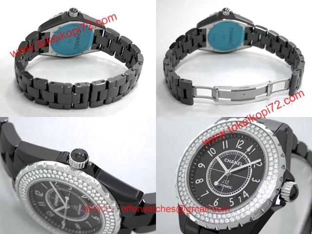 シャネル CHANEL時計 J12 38mm ブラックセラミック ベゼルダイヤ ブラック H0950 シャネル CHANEL時計 J12 38mm ブラックセラミック ベゼルダイヤ ブラック H0950