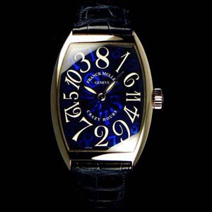 腕時計 コピー FRANCK MULLER フランクミュラー クレイジーアワーズ ブルーダイヤル 7851CH