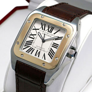 ブランド CARTIERカルティエ時計コピー サントス100 コンビ W20072X7