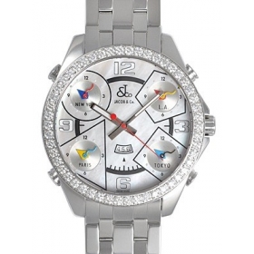 ジェイコブク時計コピーォーツステンレス ダイヤモンド ホワイト シェル タイプ 新品メンズ