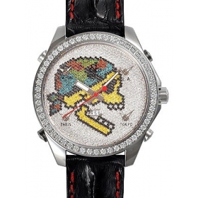 ジェイコブ腕時計コピー JACOB&CO クォーツ スカル ダイヤモンド デイト