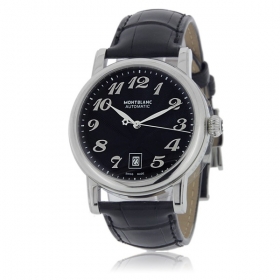 MONTBLANC モンブラン時計コピー スター エックスエル 104182 ブラック ブラックレザー