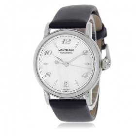 MONTBLANC モンブラン腕時計コピー スター レディ 107118 ホワイト ブラックレザー