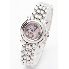 ショパール時計コピー ルビー ピンクシェル レディース 27/8250-21