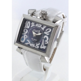 ガガミラノ コピー腕時計ナポレオーネ40mm レザー ホワイト/ブラックシェル ボーイズ 6030.4