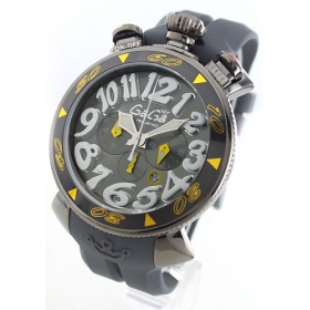 ガガミラノコピー腕時計 クロノ48mm ラバー グレー メンズ 6054.6