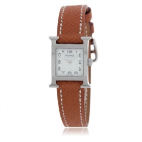 HERMES エルメス時計コピー Hウォッチ レザーベルト HH1.110.131/UGO ブラウン