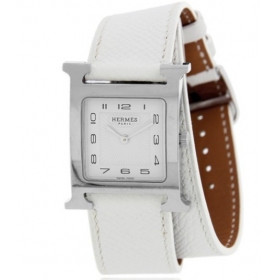 エルメス 腕時計コピーHウォッチ レザーベルト HH1.510.131/UBC2 ドゥブルトゥール 二重巻き ホワイト